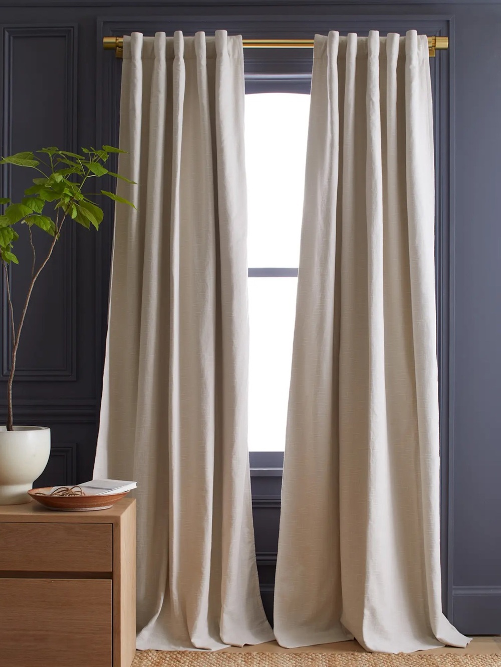 NEW Quince Cotton Slub Room Darkening Curtain